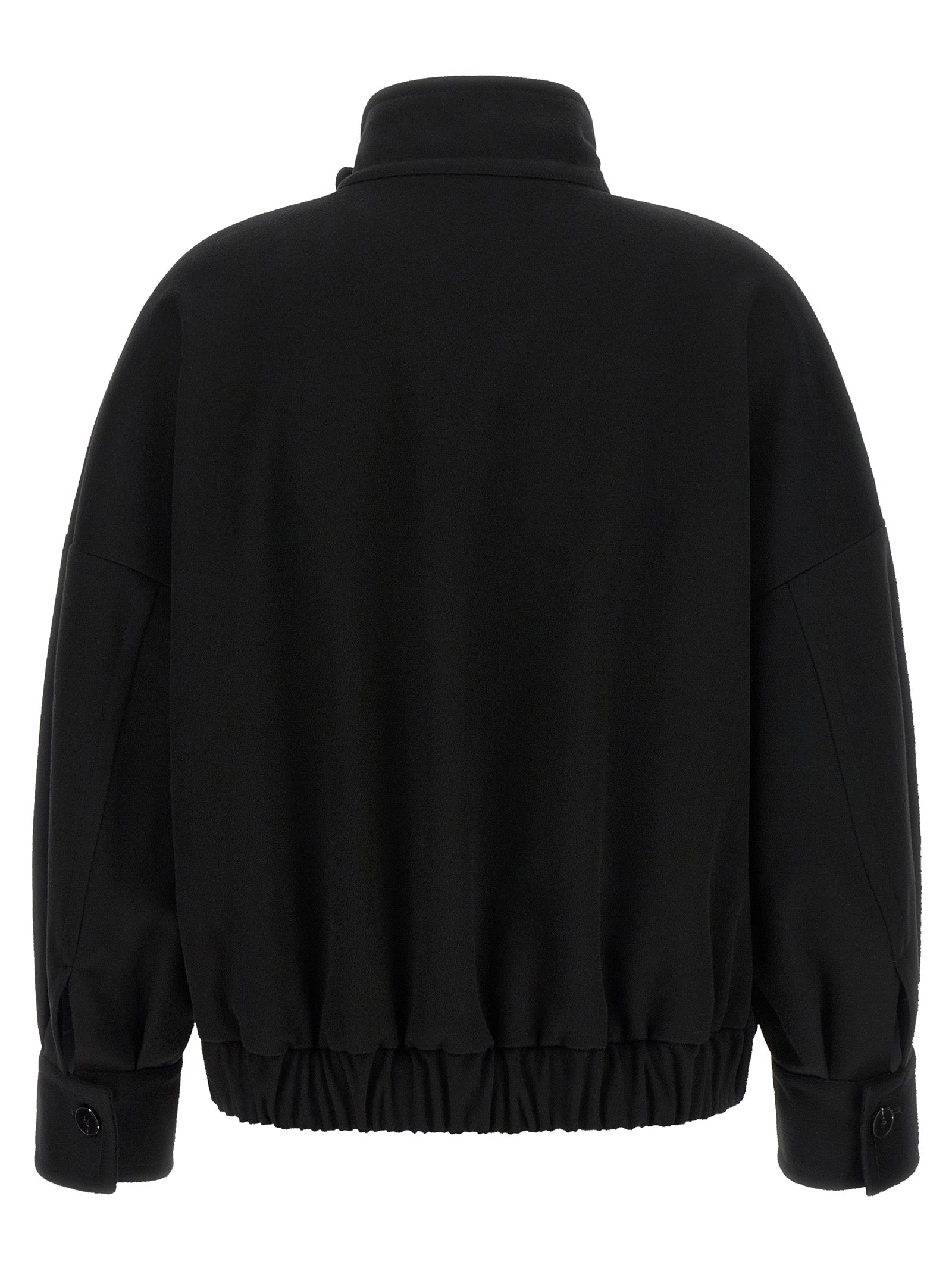 Black Wool Bomber
