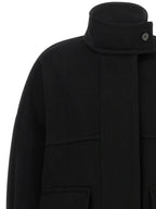 Black Wool Bomber