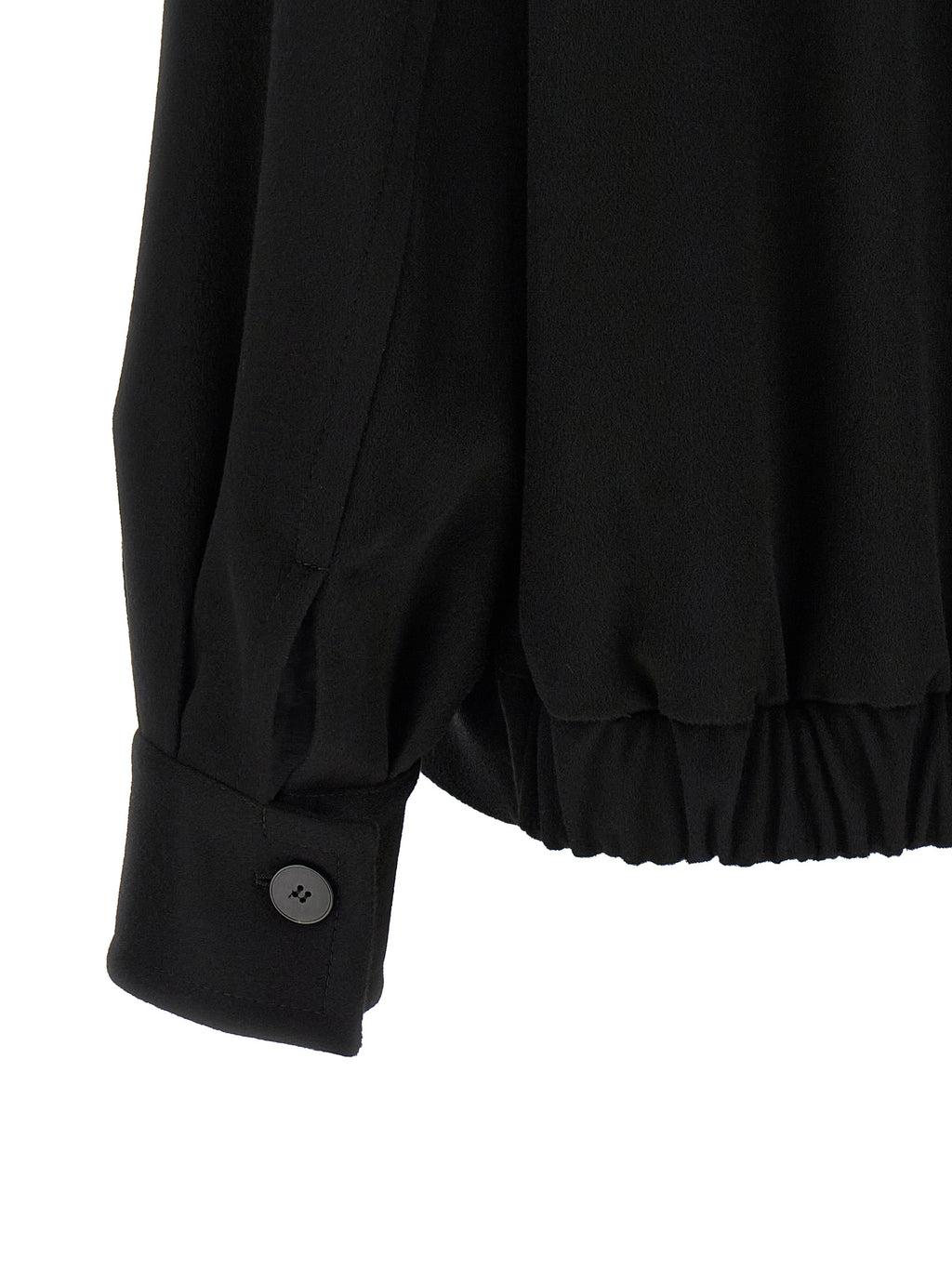Black Wool Bomber