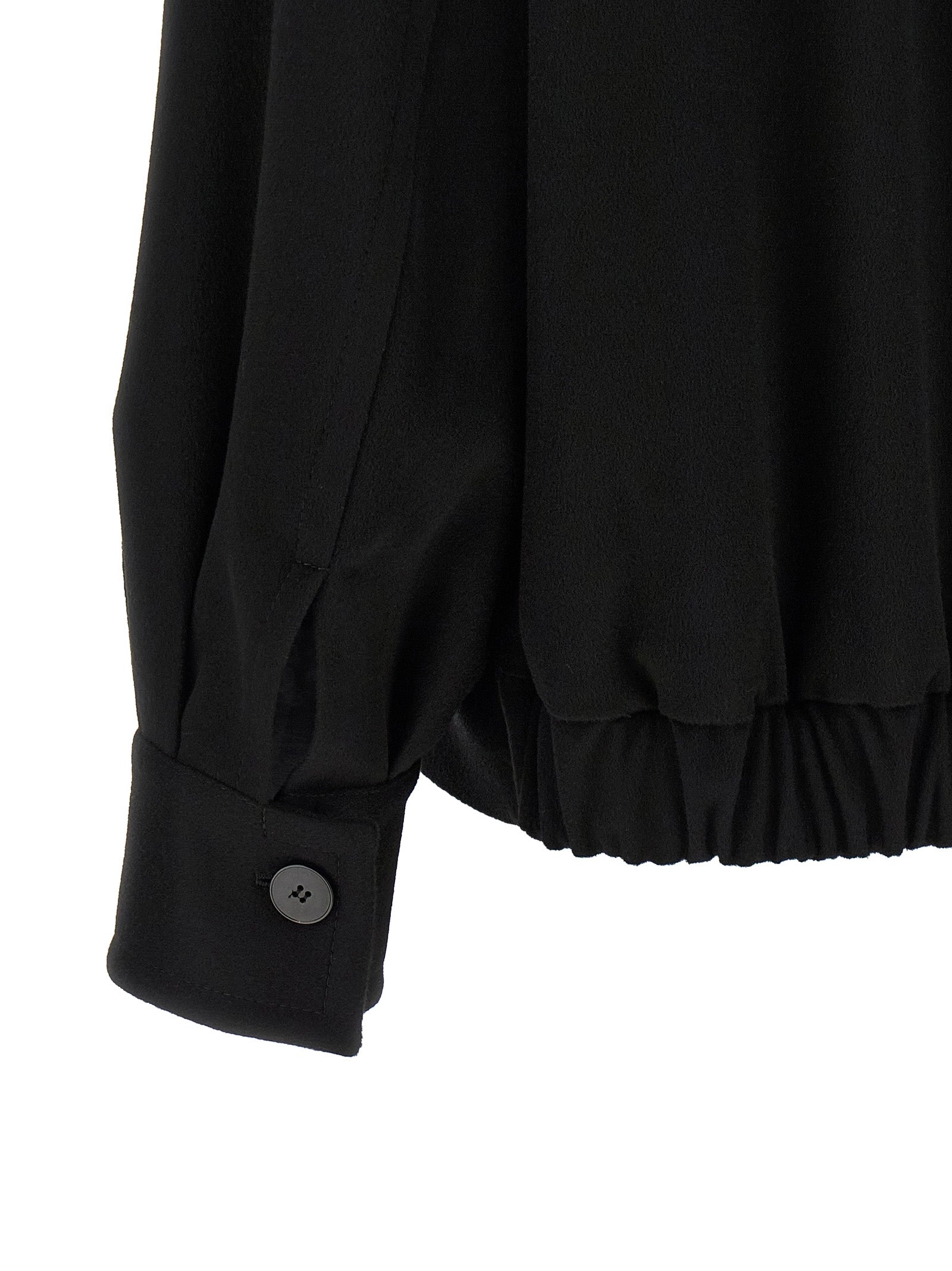 Black Wool Bomber