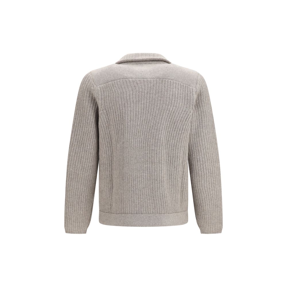 Gray Cashmere Cardigan