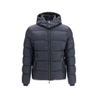 Blue Polyamide Full-Length Jacket