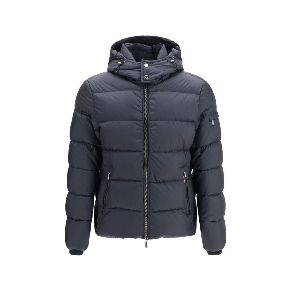 Blue Polyamide Full-Length Jacket