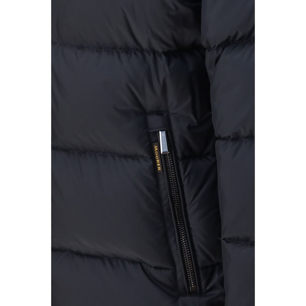 Blue Polyamide Full-Length Jacket