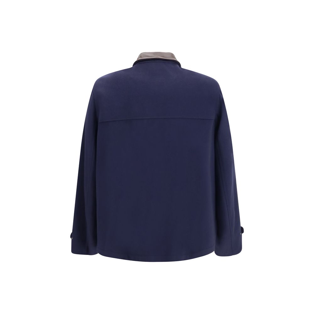 Blue Wool Oves Aries Full-Length Jacket