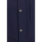 Blue Wool Oves Aries Full-Length Jacket