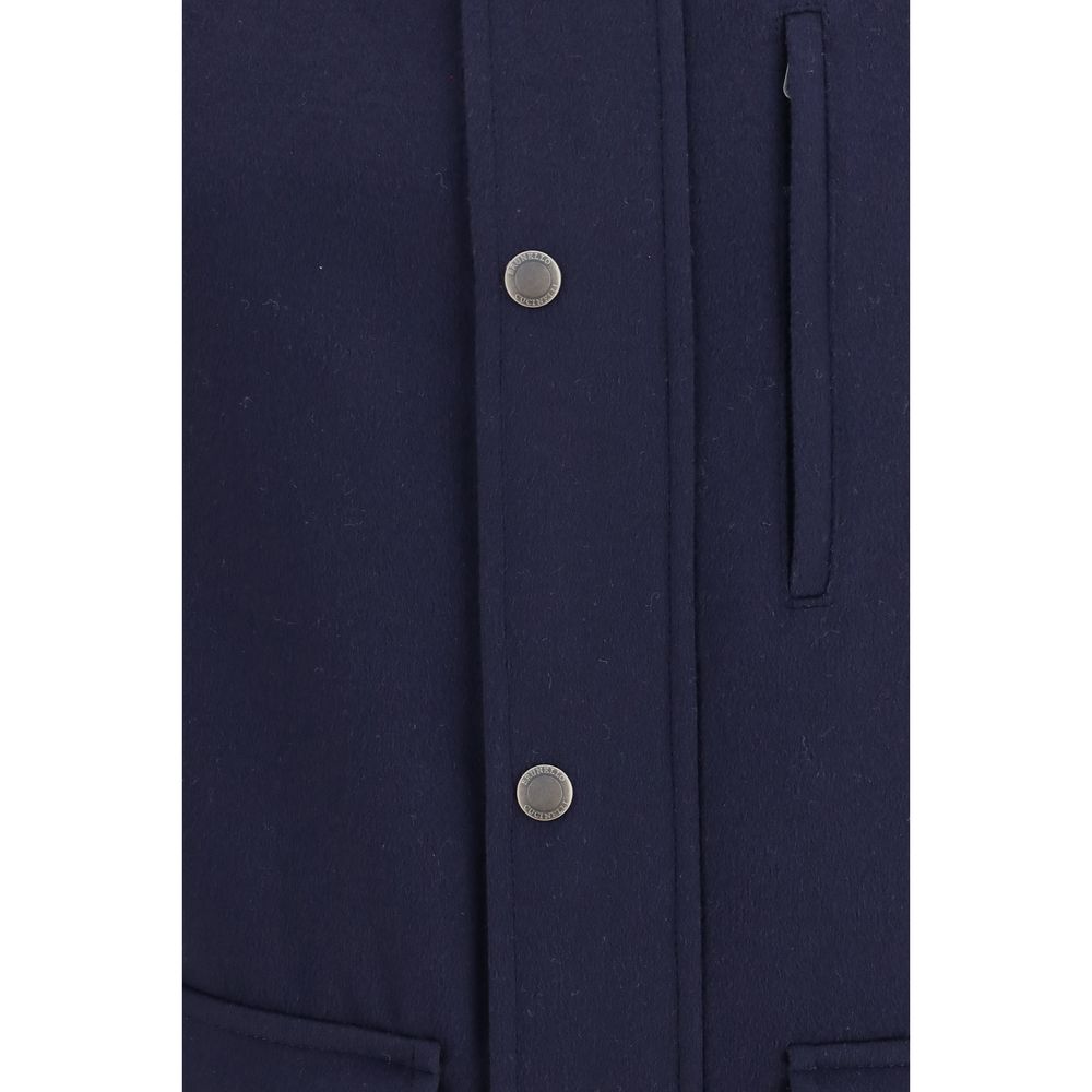 Blue Wool Oves Aries Full-Length Jacket