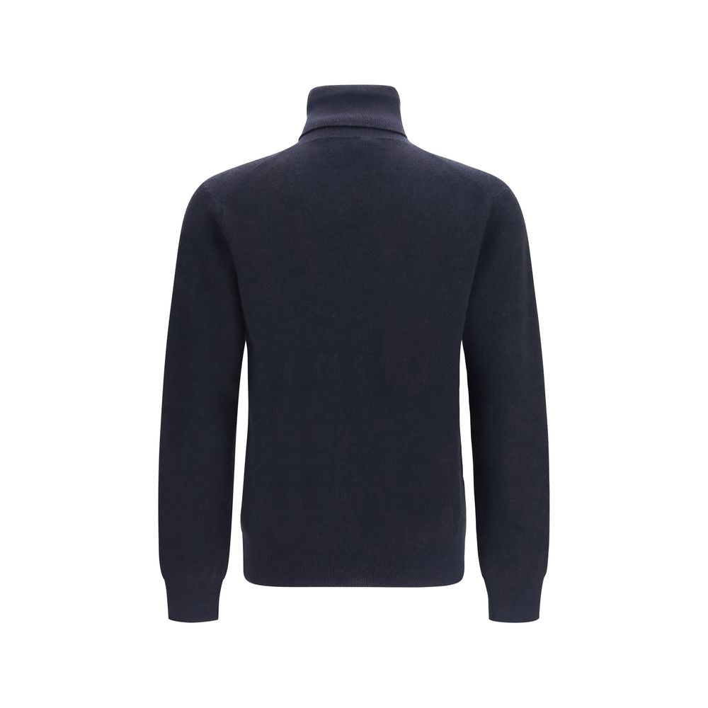 Blue Cashmere Turtleneck