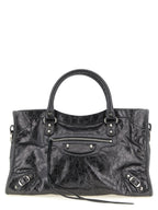 Silver Lamb Leather Handbag
