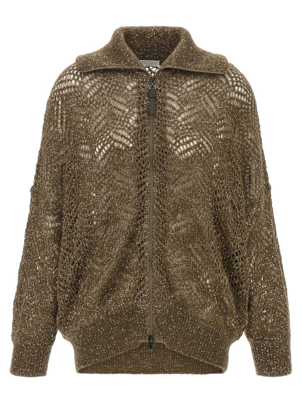 Brown Polyamide Cardigan