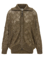 Brown Polyamide Cardigan