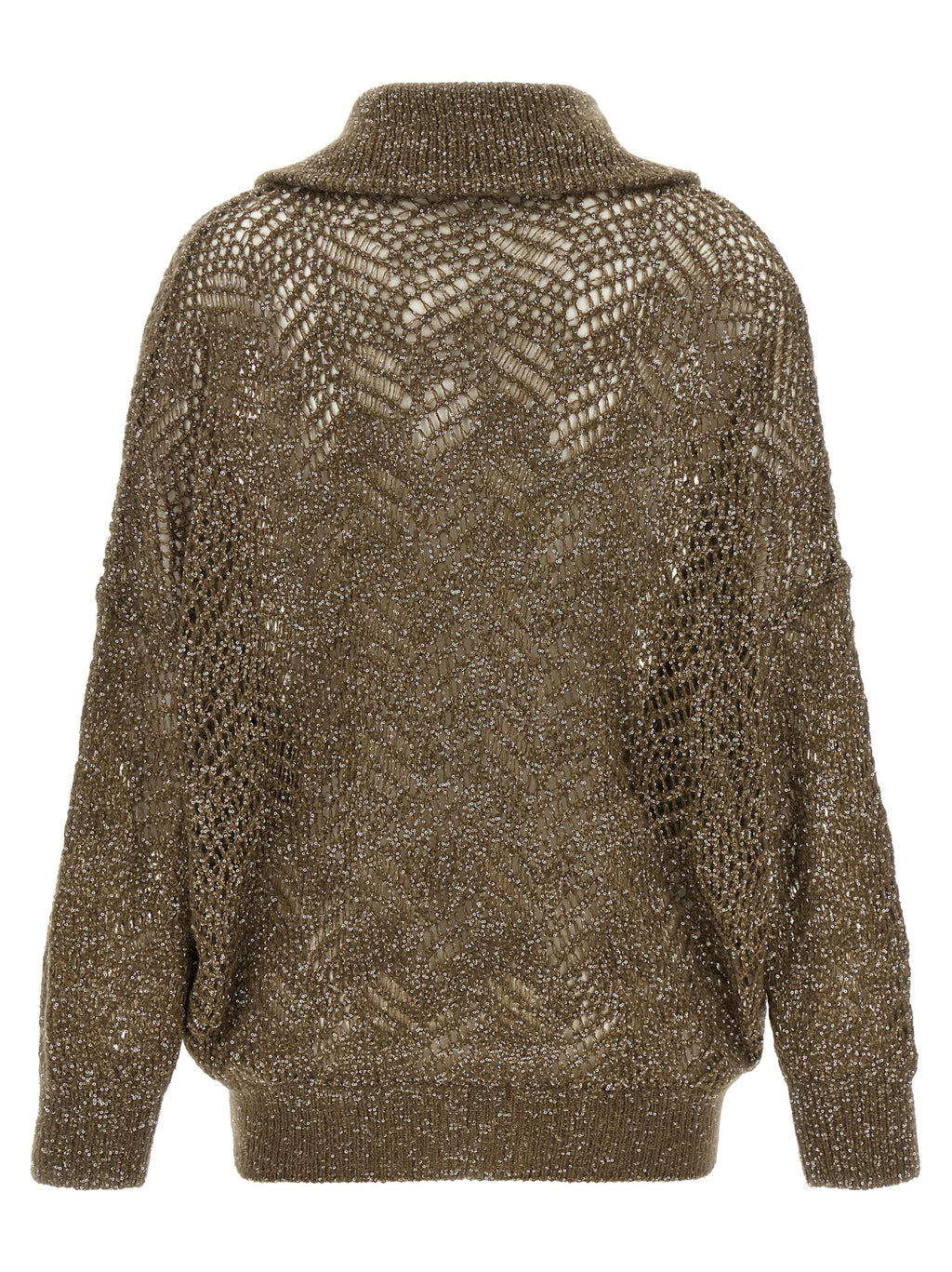 Brown Polyamide Cardigan