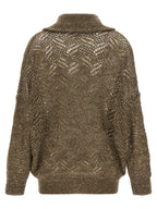 Brown Polyamide Cardigan