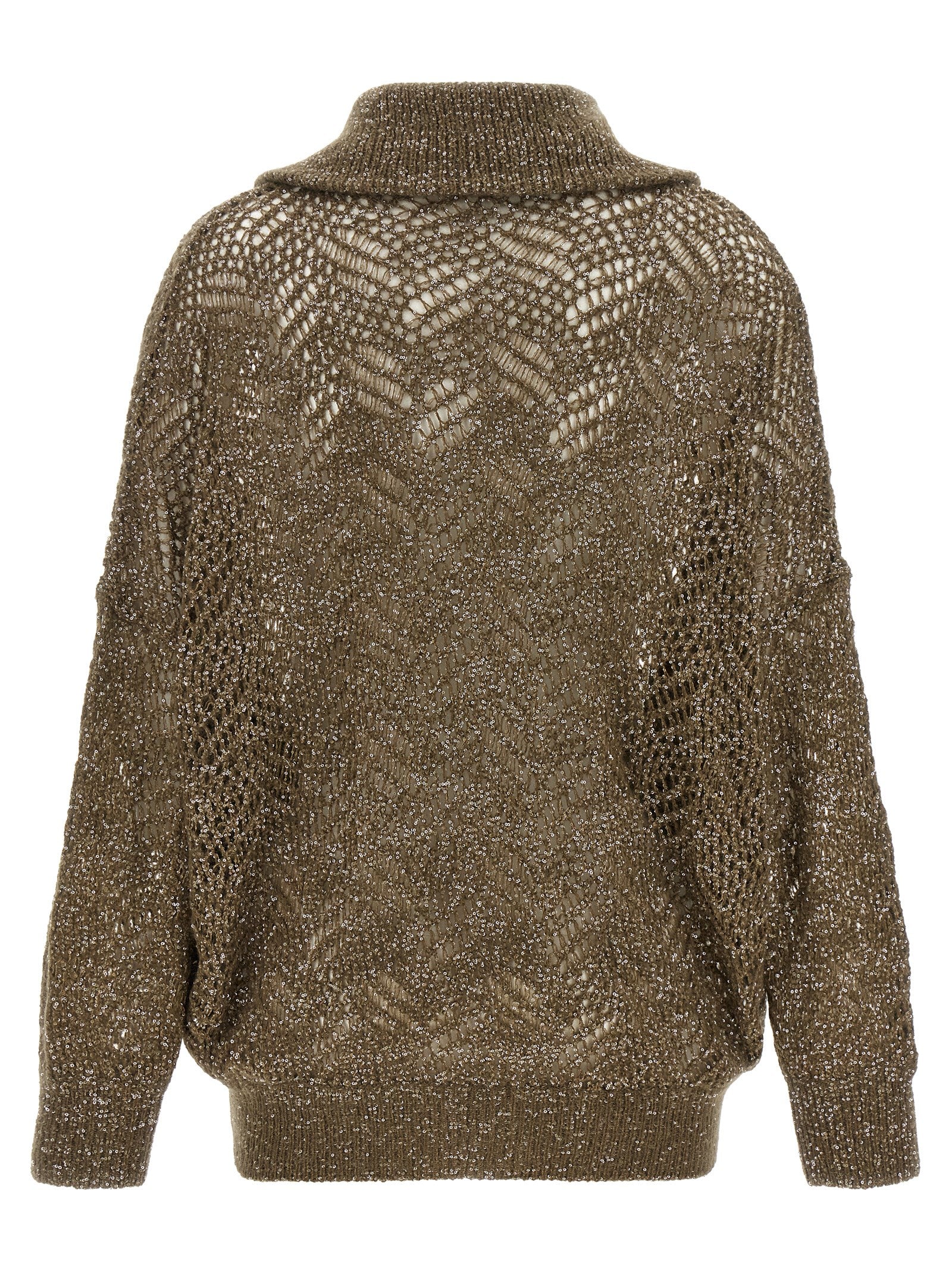 Brown Polyamide Cardigan
