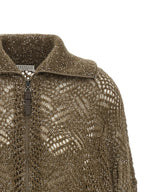 Brown Polyamide Cardigan