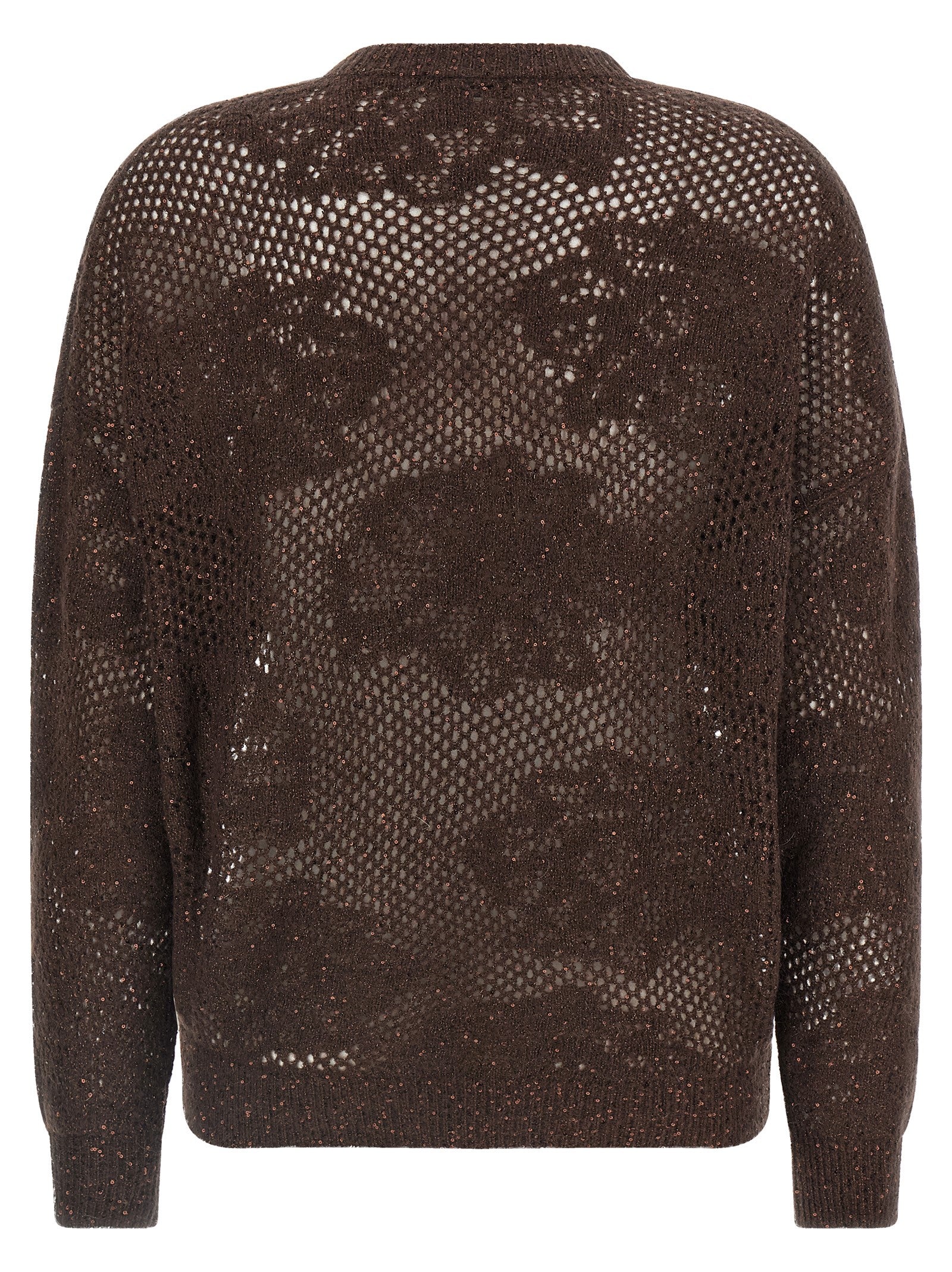 Brown Nylon Cardigan