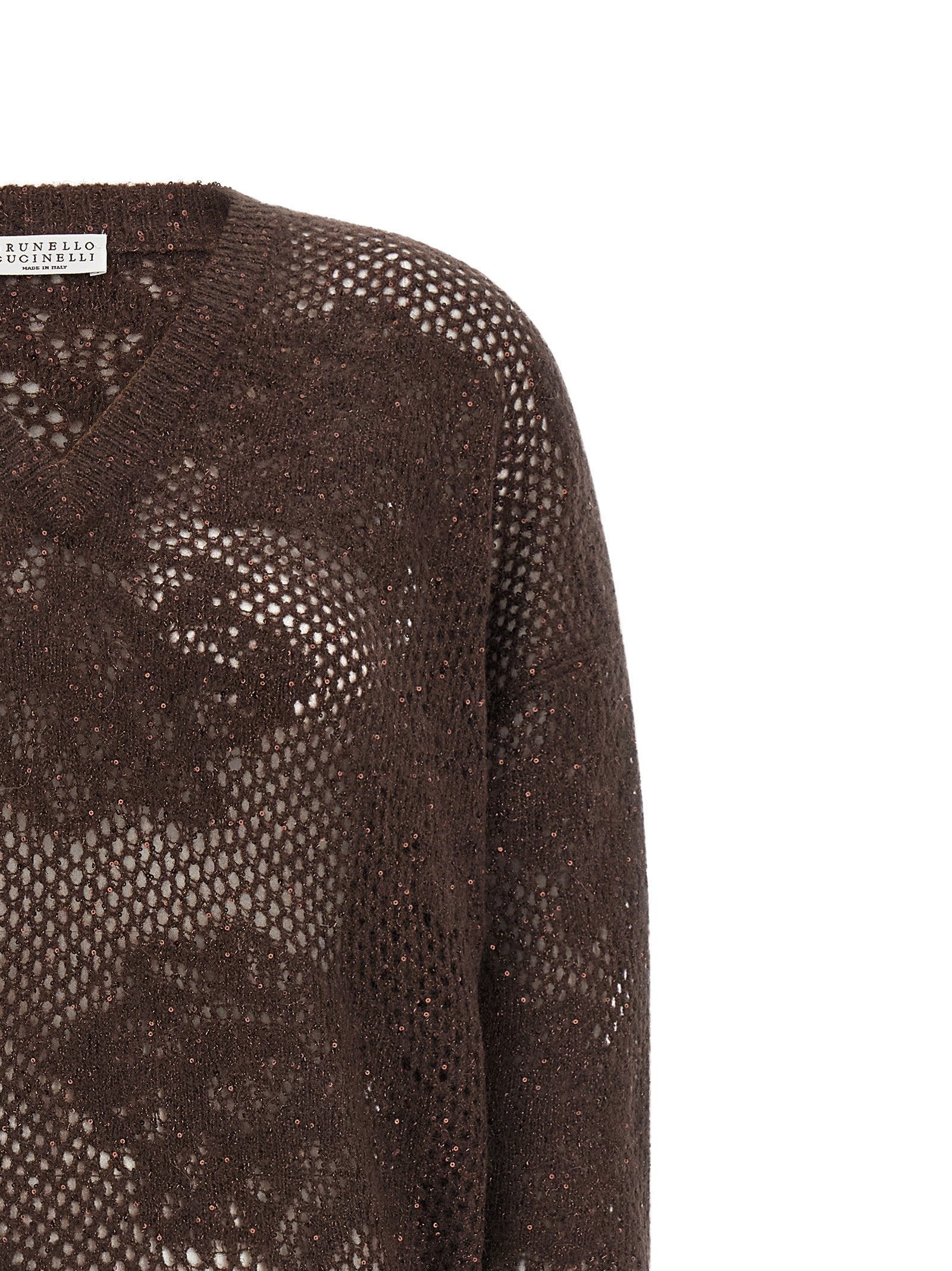 Brown Nylon Cardigan