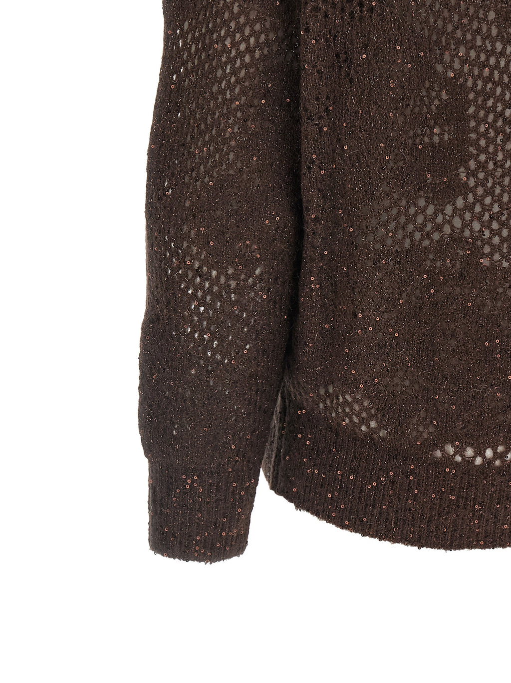 Brown Nylon Cardigan