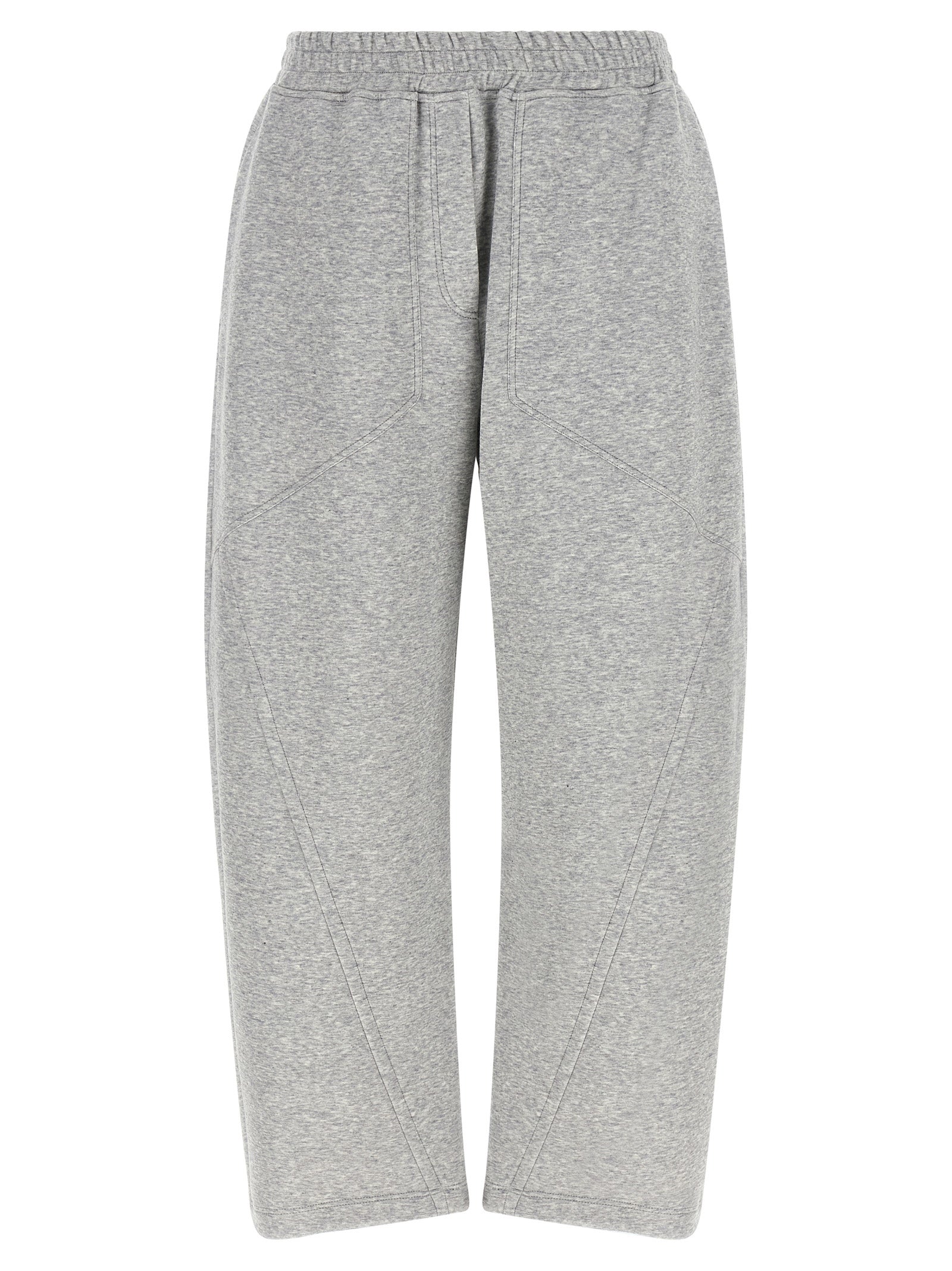 Gray Cotton Athletic Pants