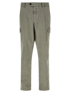 Bicolor Cotton Cargo Pants