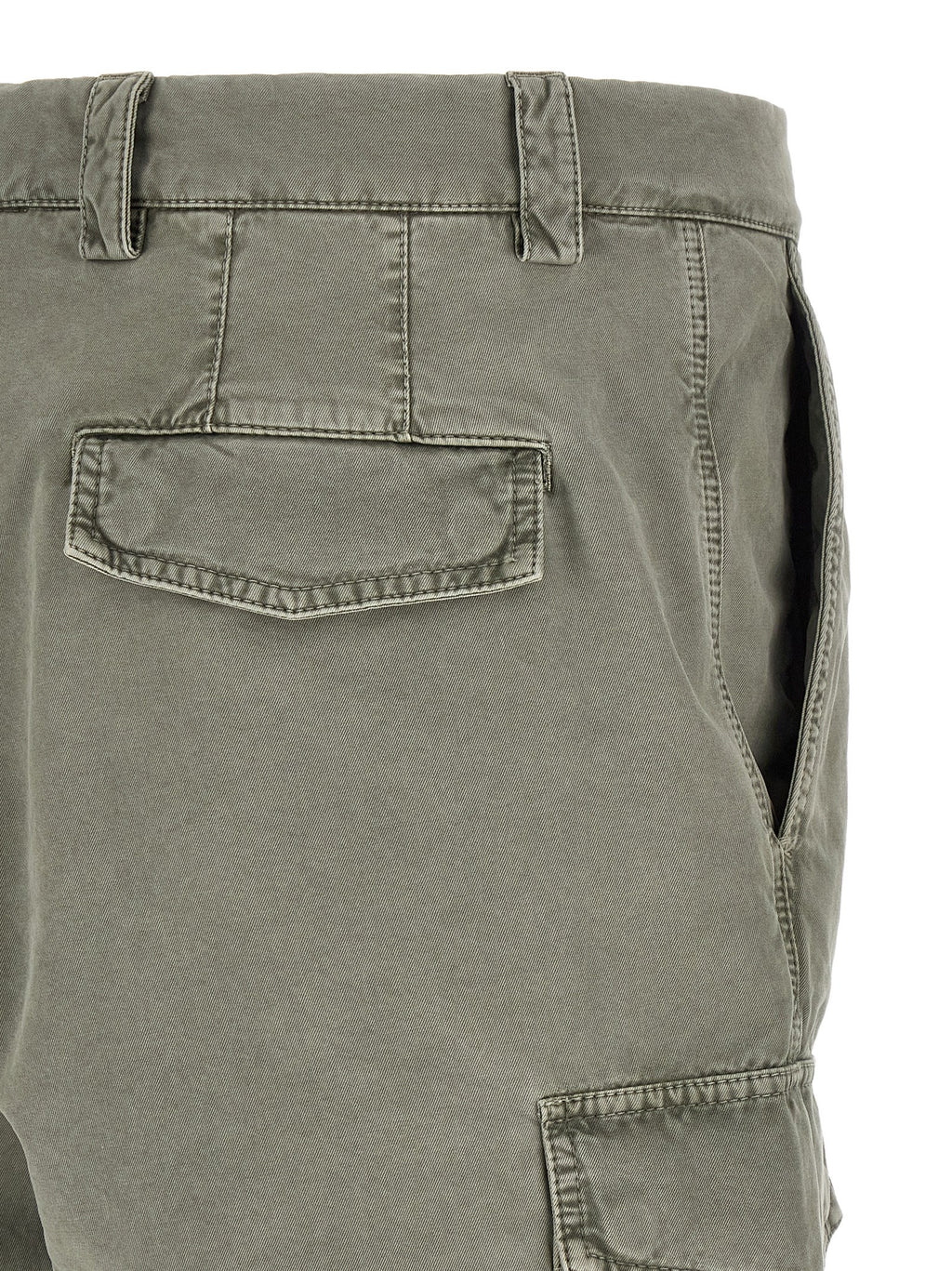 Bicolor Cotton Cargo Pants