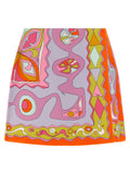 Multicolor Silk Long Skirt