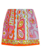 Multicolor Silk Long Skirt