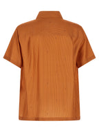 Orange Silk Blouse