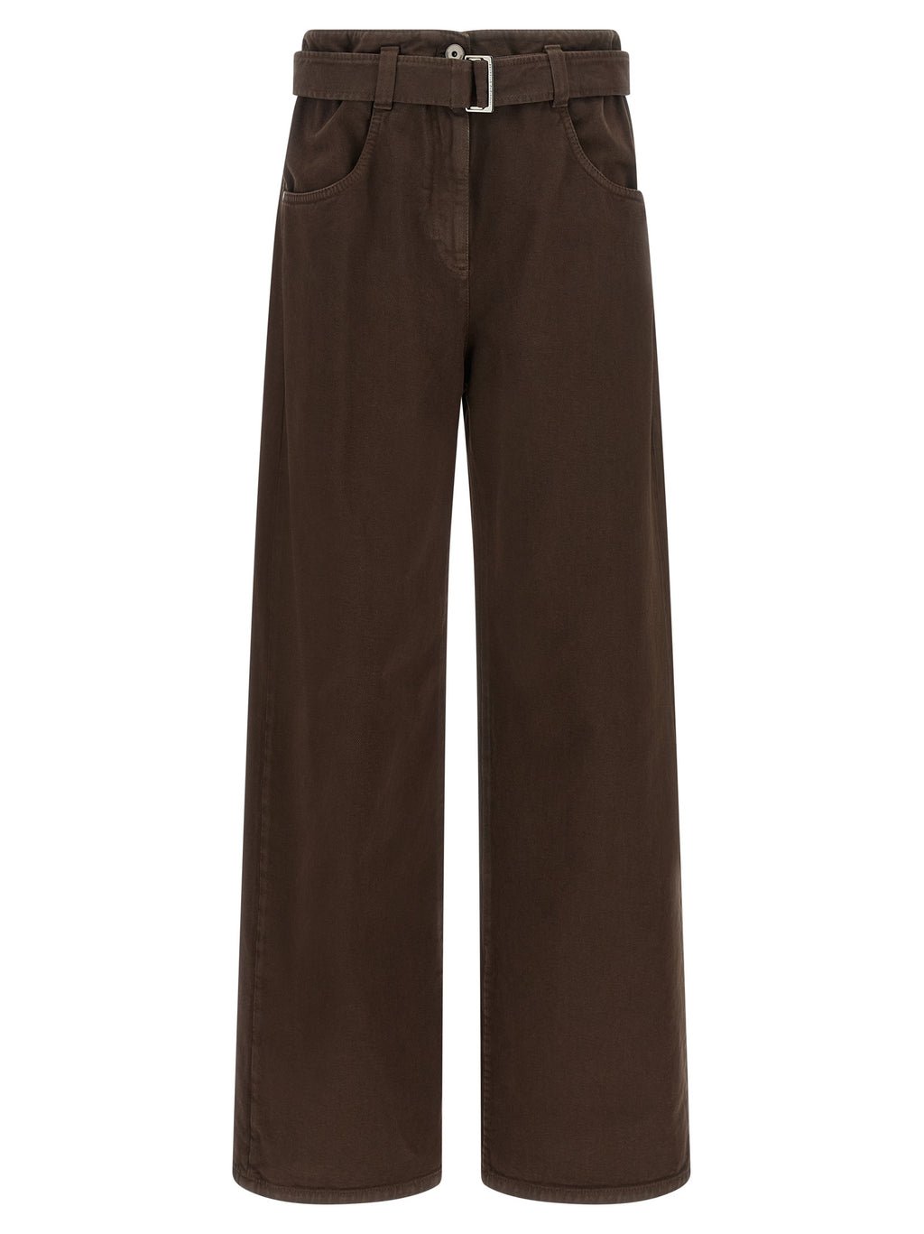 Brown Cotton Jeans Denim