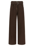 Brown Cotton Jeans Denim