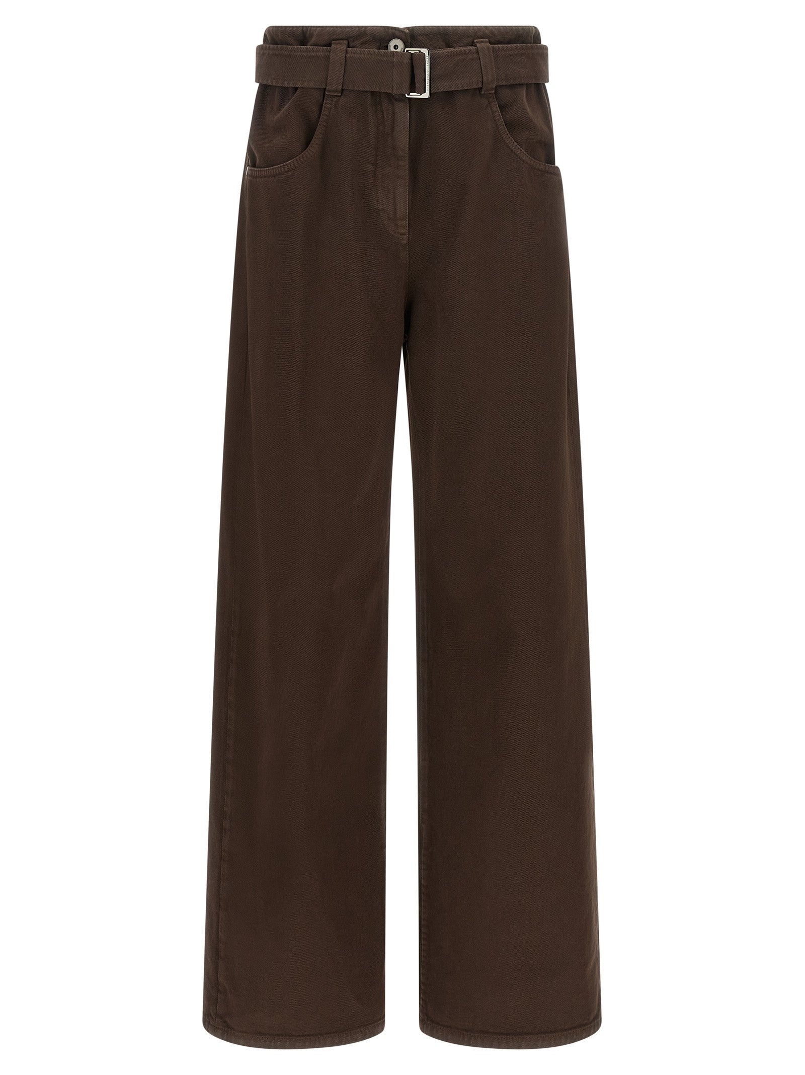 Brown Cotton Jeans Denim
