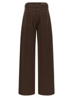 Brown Cotton Jeans Denim