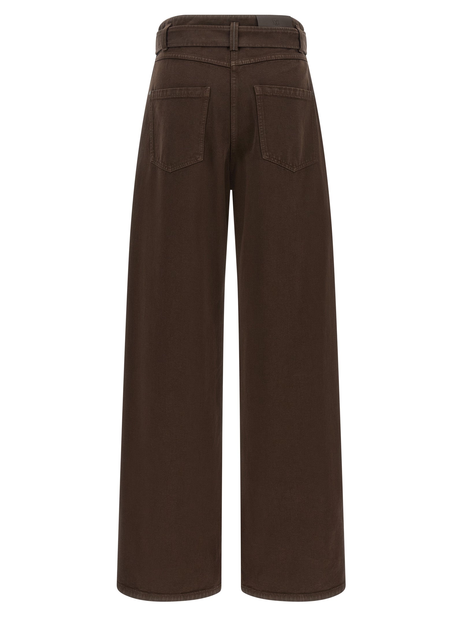 Brown Cotton Jeans Denim