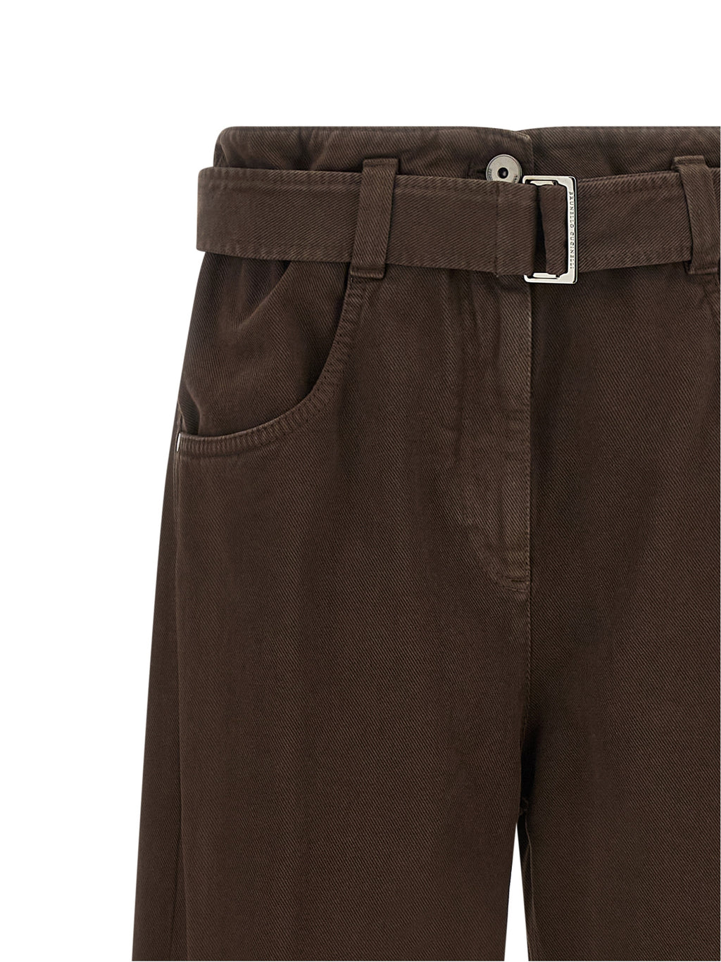 Brown Cotton Jeans Denim