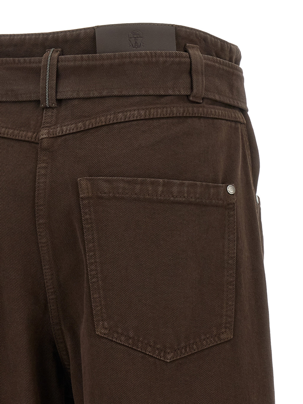 Brown Cotton Jeans Denim