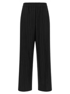 Blue Virgin Wool Casual Pants