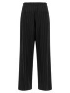 Blue Virgin Wool Casual Pants