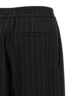 Blue Virgin Wool Casual Pants