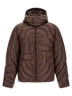 Brown Polyamide Full-Length Jacket