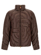Brown Polyamide Full-Length Jacket