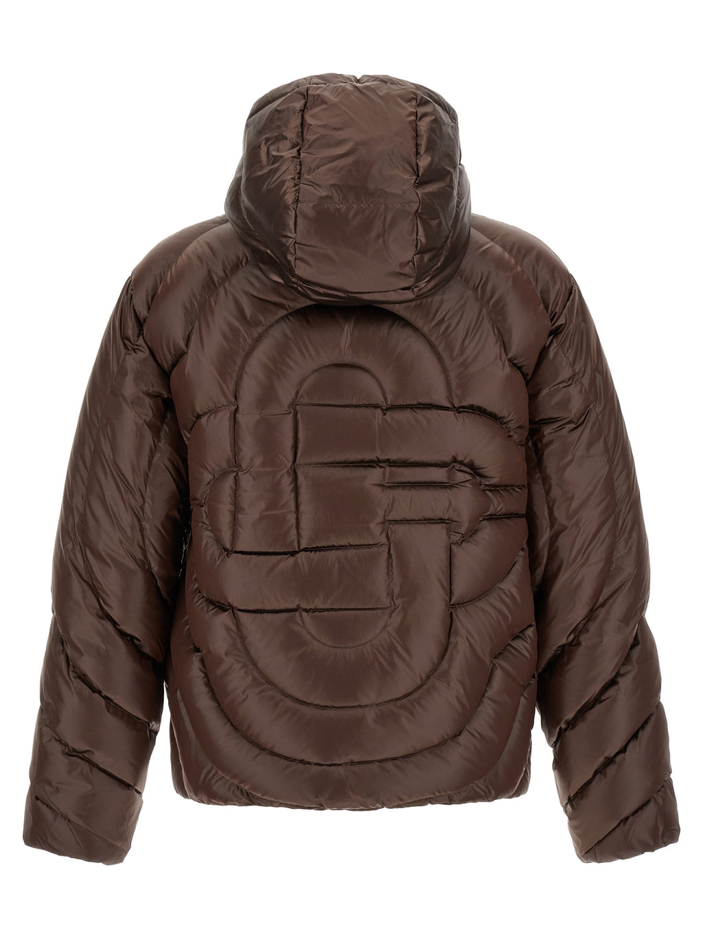 Brown Polyamide Full-Length Jacket