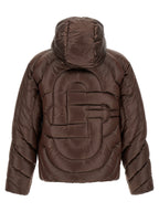 Brown Polyamide Full-Length Jacket