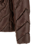 Brown Polyamide Full-Length Jacket