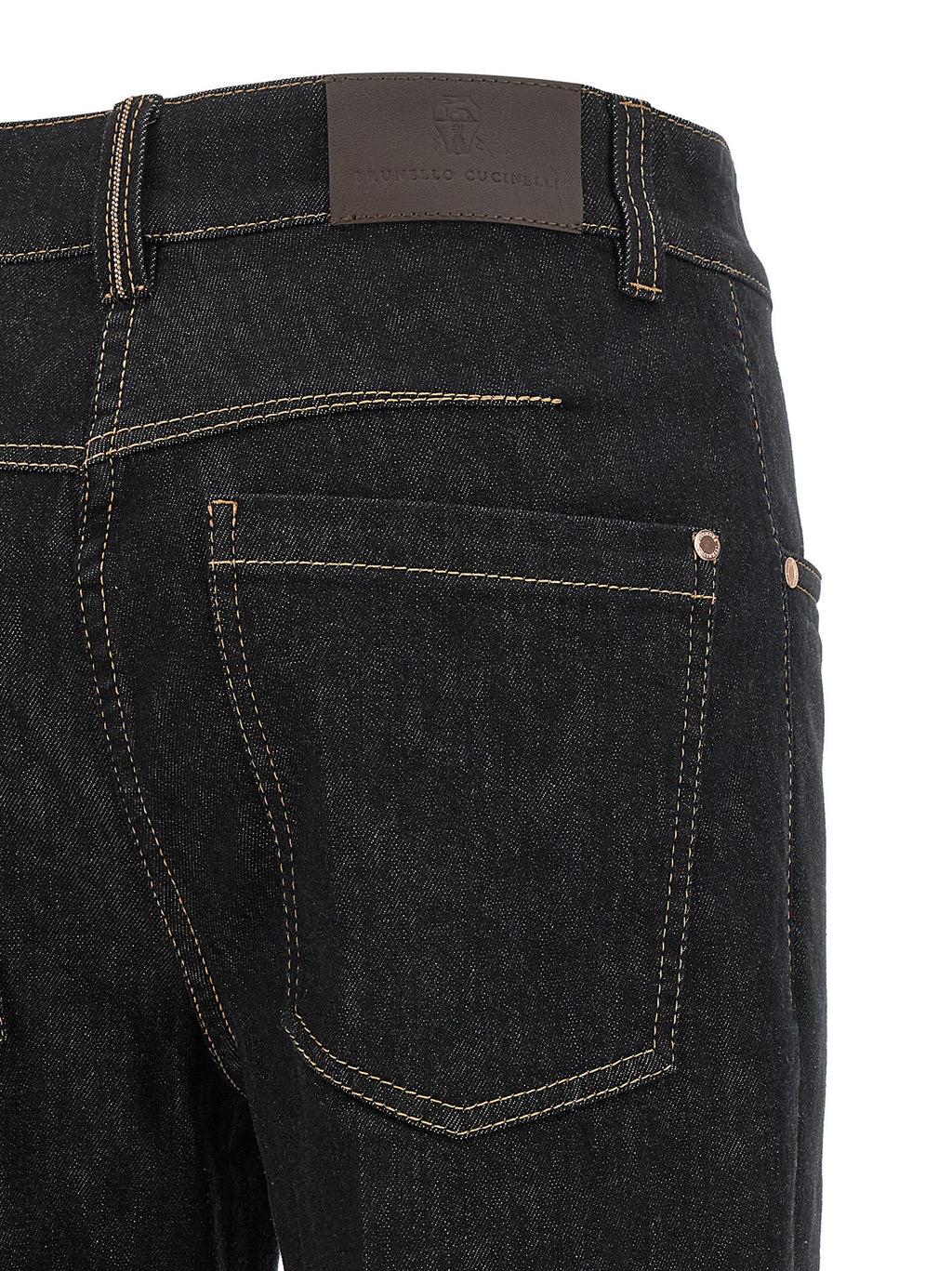 Blue Cotton Flared Jeans