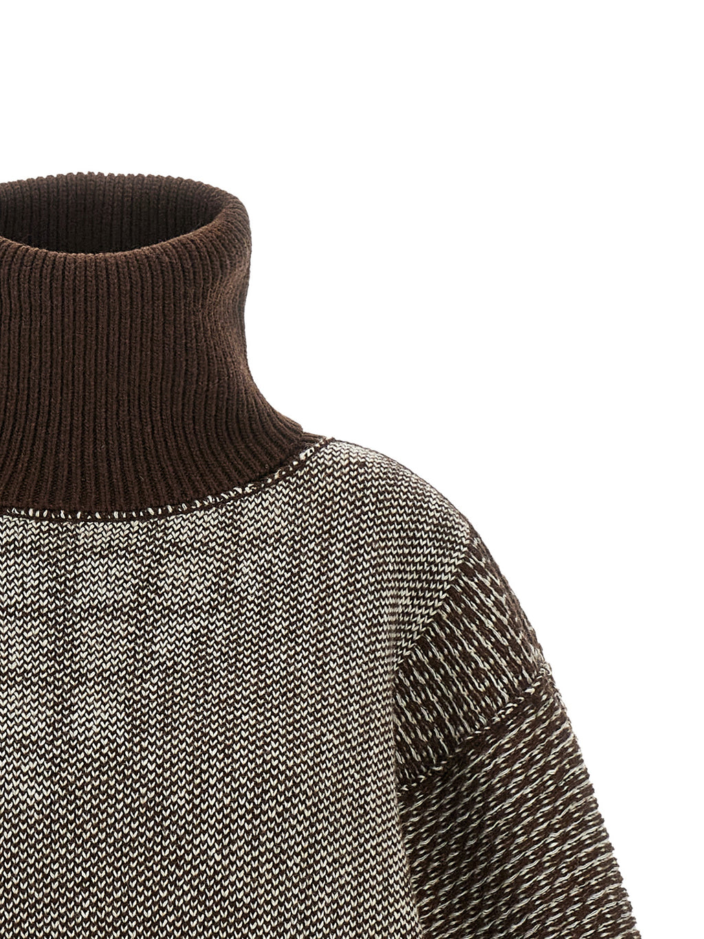 Brown Wool Short Dress