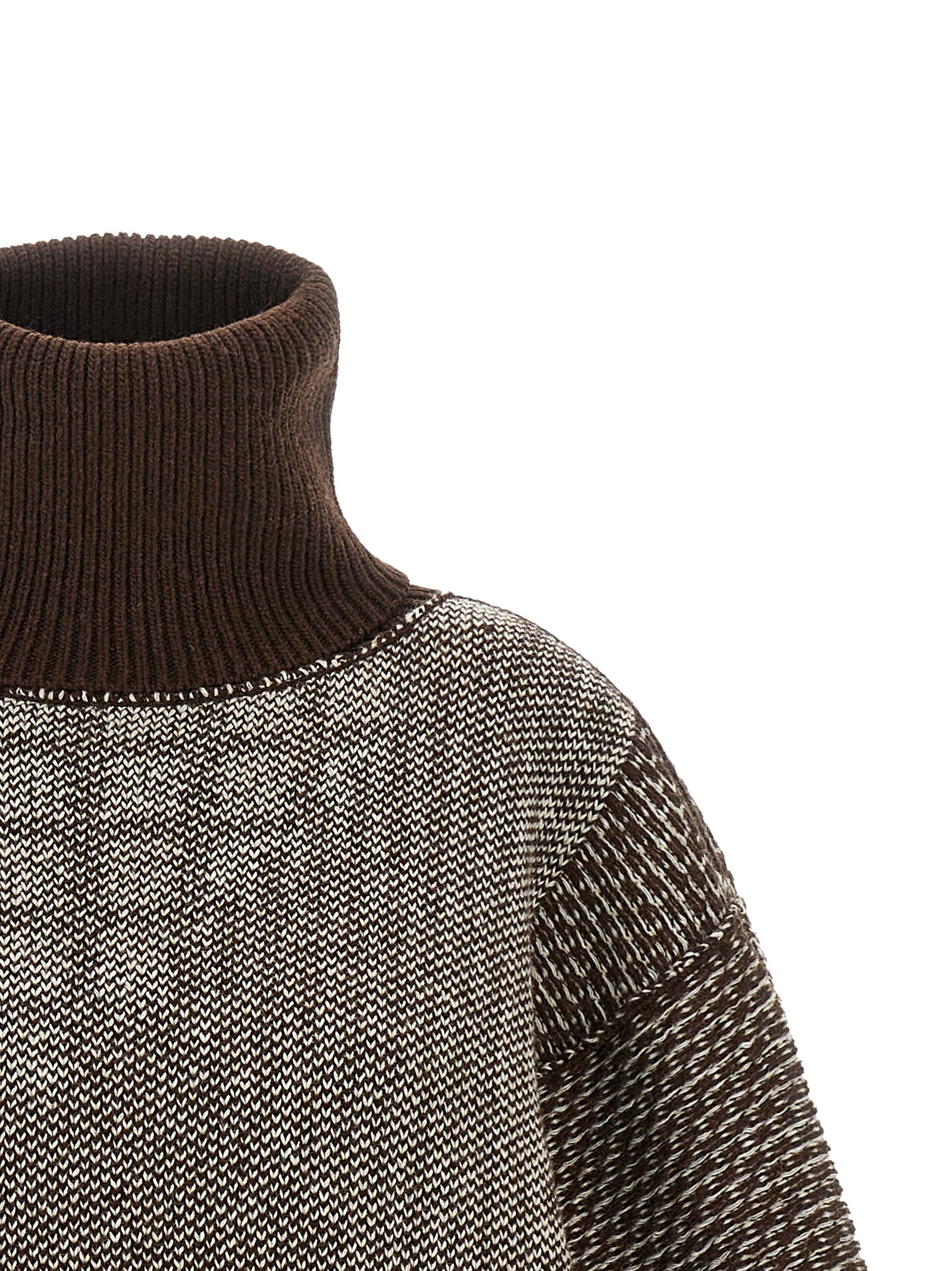 Brown Wool Short Dress