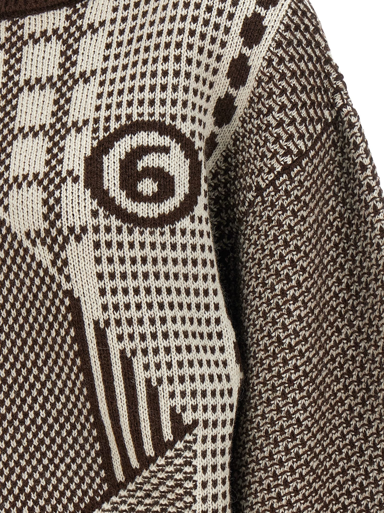Brown Wool Short Dress
