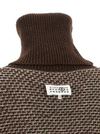 Brown Wool Short Dress