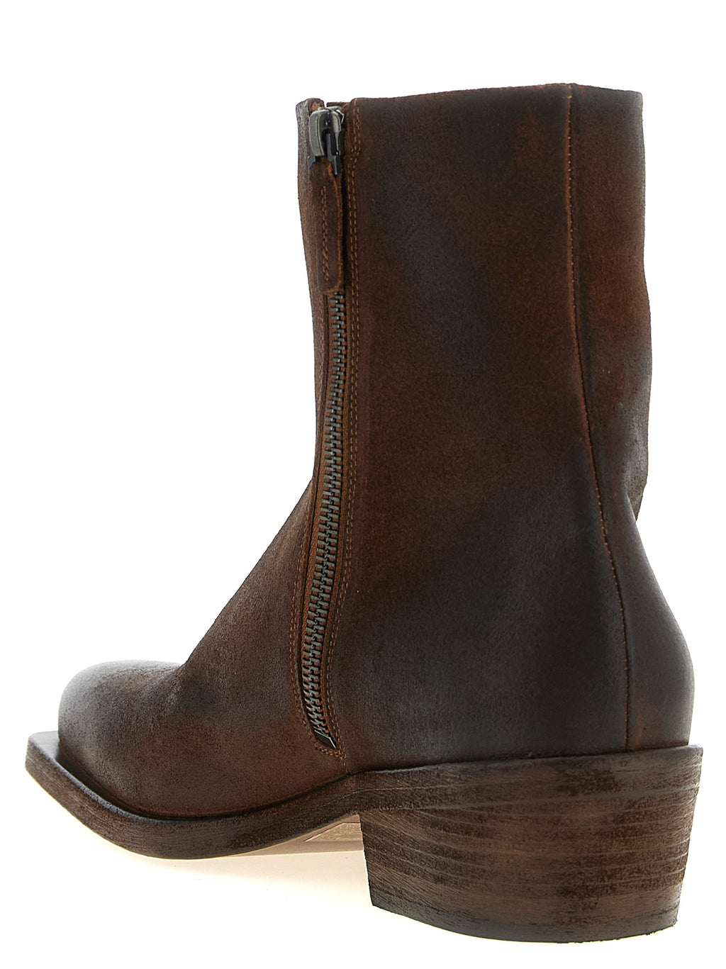 Brown Calfskin Ankle Boots
