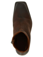 Brown Calfskin Ankle Boots